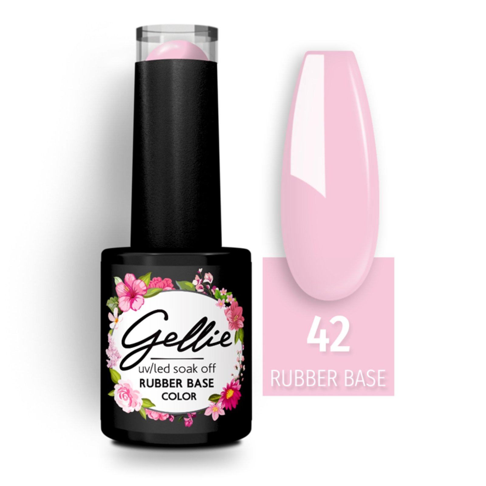 JK Starnails Gellie Rubber Base Color 42 Pink Lilac - Rubber Base Ροζ Λιλά 10ml