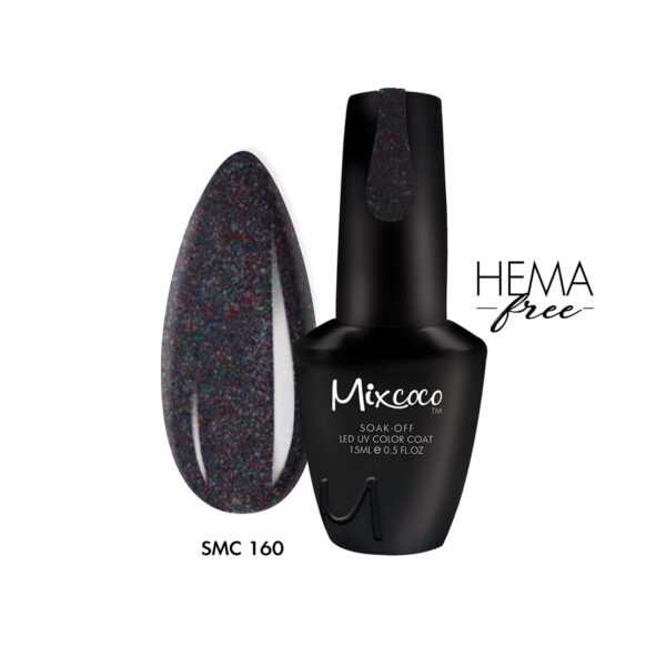 ΒΕΡΝΙΚΙ MIXCOCO SMC 160 (ΜΑΥΡΟ ΙΡΙΔΙΖΟΝ GLITTER)