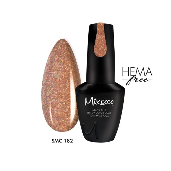 ΒΕΡΝΙΚΙ MIXCOCO SMC 182 (ΧΡΥΣΟ ΚΑΦΕ GLITTER)