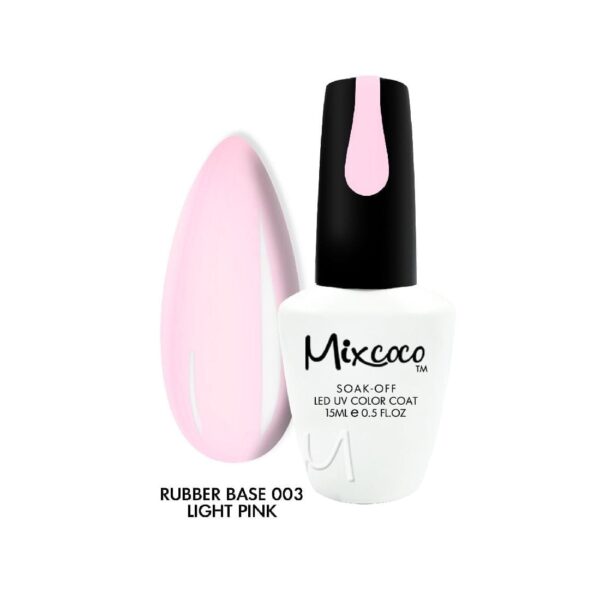 RUBBER BASE 03 LIGHT PINK (ΒΑΣΗ ΚΑΟΥΤΣΟΥΚ) MIXCOCO 15ML