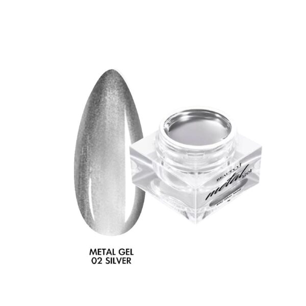 NAIL ART METAL GEL 5G 02 SILVER Mixcoco