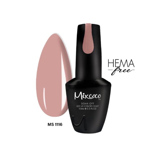 MS 1116 Ημιμόνιμο Βερνίκι Mixcoco 15ml (NUDE ΣΟΜΟΝ)