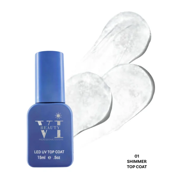 BEAUTY VI SHIMMER NON WIPE TOP COAT 01 15ML