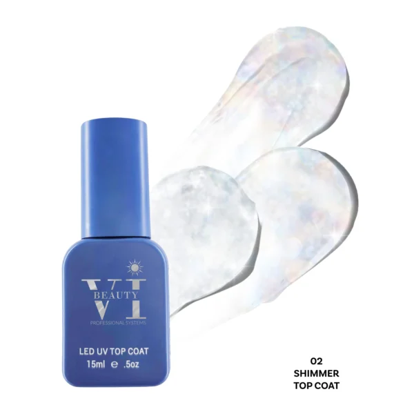 BEAUTY VI SHIMMER NON WIPE TOP COAT 02 15ML