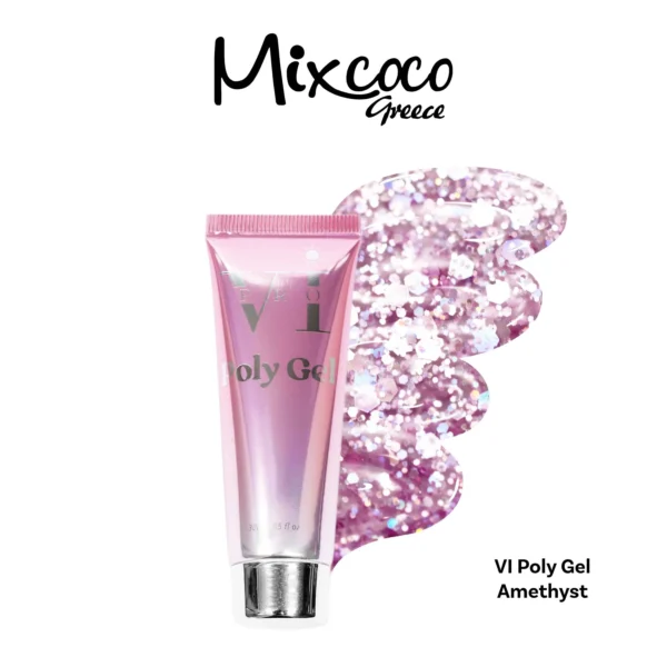 BEAUTY VI GLITTER POLY GEL AMETHYST 30GR