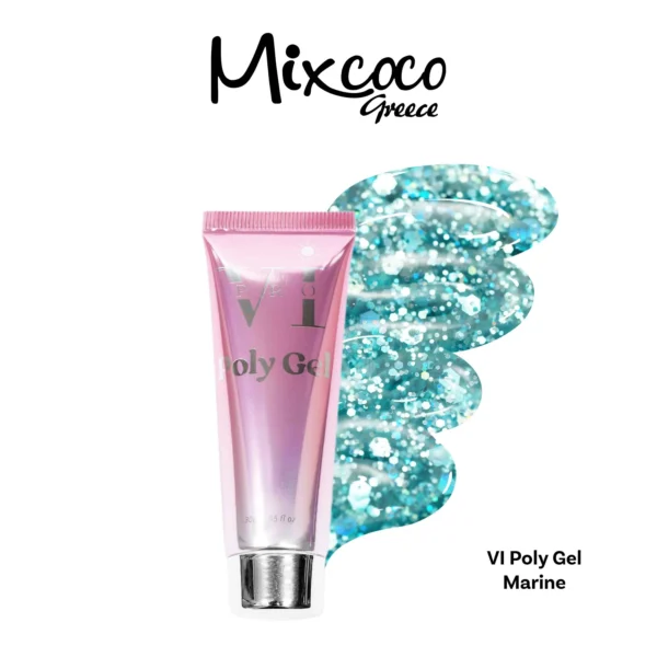 BEAUTY VI GLITTER POLY GEL MARINE 30GR