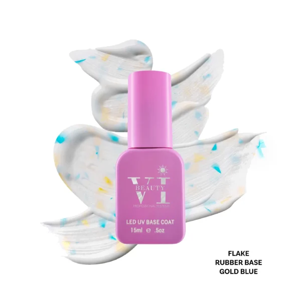 RUBBER BASE GOLD BLUE FLAKE15ML
