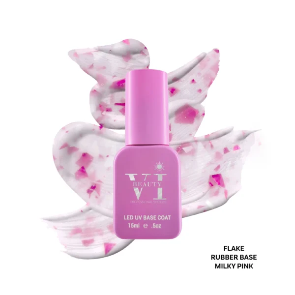 Rubber Base Milky Pink Flake 15ml