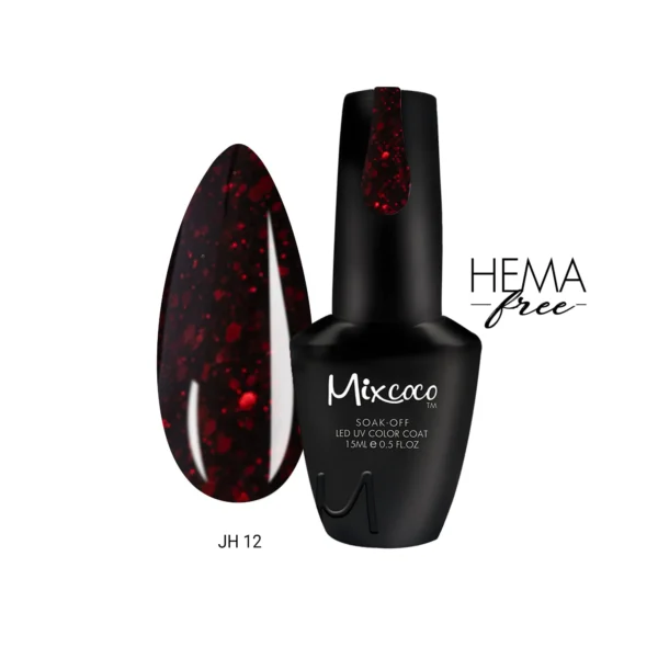 JH 12 Mixcoco (ΜΠΟΡΝΤΟ ΜΑΥΡΟ GLITTER)