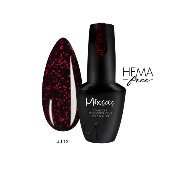 JJ 12 Mixcoco (ΜΠΟΡΝΤΟ ΜΑΥΡΟ GLITTER)