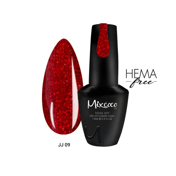 JJ 09 Mixcoco (ΑΝΟΙΧΤΟ ΚΟΚΚΙΝΟ GLITTER)