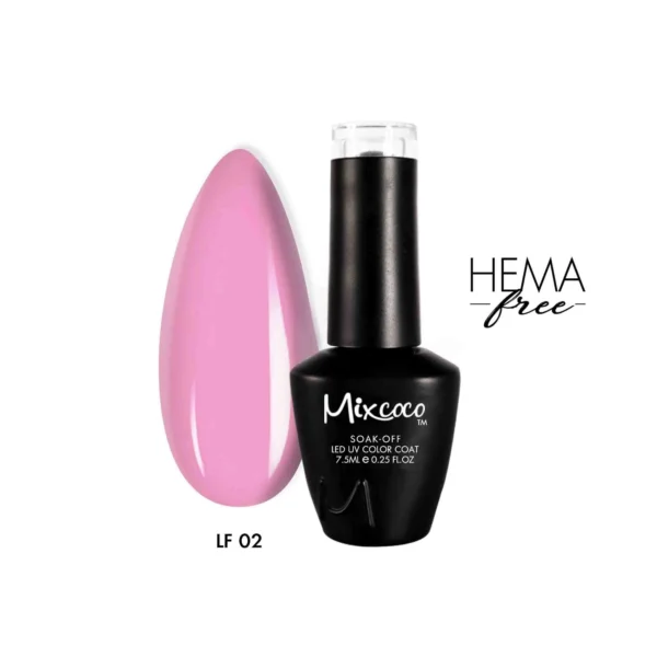 LF-02 Ημιμόνιμο Βερνίκι 7.5ml (Ροζ Λιλά) Mixcoco