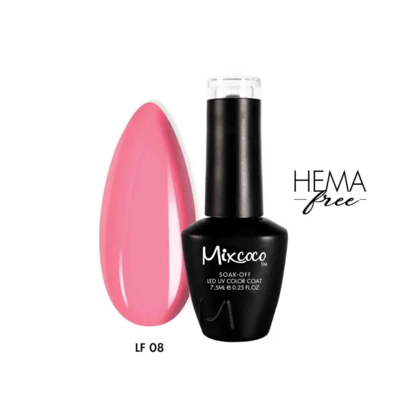 LF-08 Ημιμόνιμο Βερνίκι 7.5ml (Ροζ Φούξια) Mixcoco