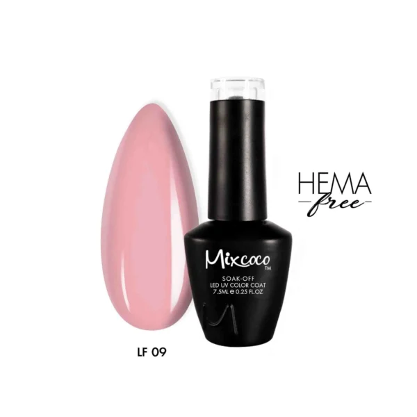 LF-09 Ημιμόνιμο Βερνίκι 7.5ml (Ροζ-Nude Ψυχρό) Mixcoco