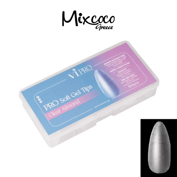PRO SOFT GEL TIPS CLEAR ALMOND
