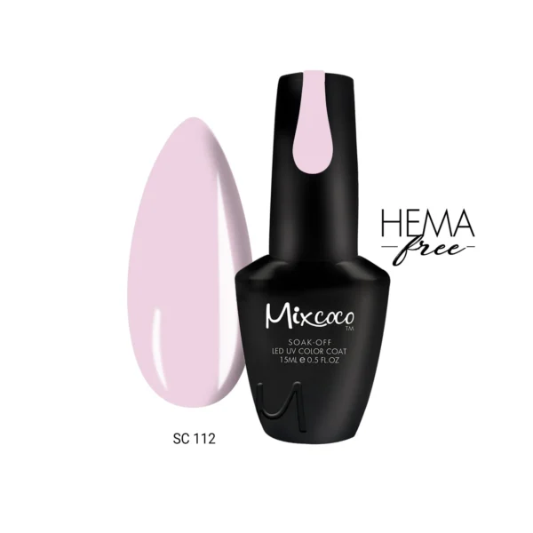 SC 112 Ημιμόνιμο Βερνίκι Mixcoco 15ml (BABY PINK)