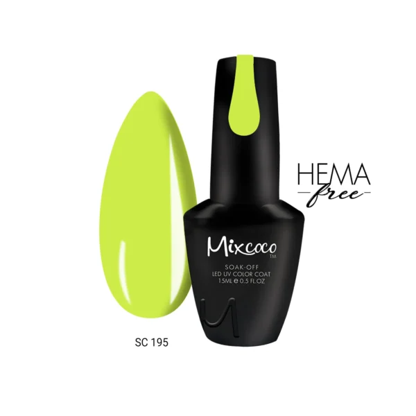 SC 195 Ημιμόνιμο Βερνίκι Mixcoco 15ml (FLUO ΚΙΤΡΙΝΟ)