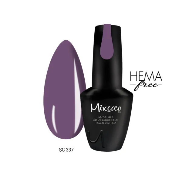 SC 337 Ημιμόνιμο Βερνίκι Mixcoco 15ml (ΜΩΒ ΣΚΟΥΡΟ)