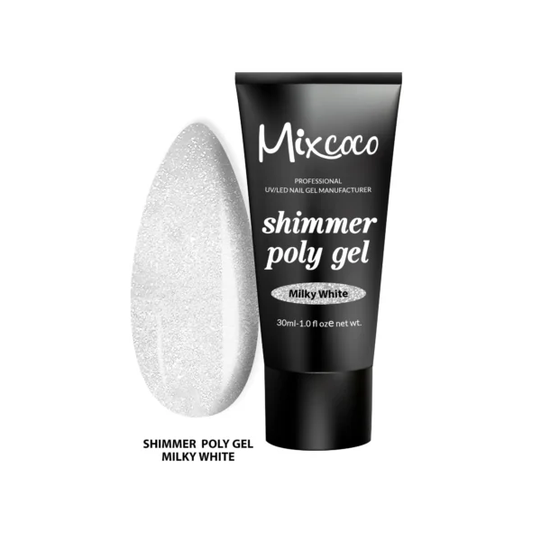 SHIMMER POLY GEL MIXCOCO 30ML MILKY WHITE