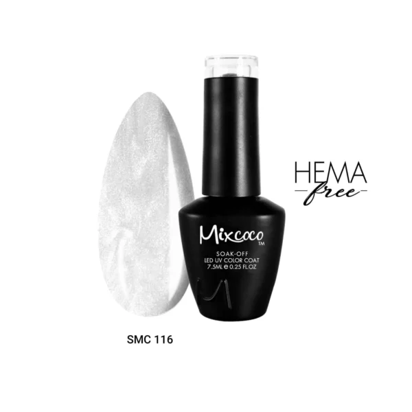 SMC 116 Ημιμόνιμο Βερνίκι 7.5ml Λευκό Περλέ Mixcoco
