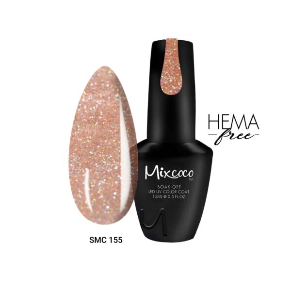 ΒΕΡΝΙΚΙ MIXCOCO SMC 155 (CLEAR NUDE GLITTER)