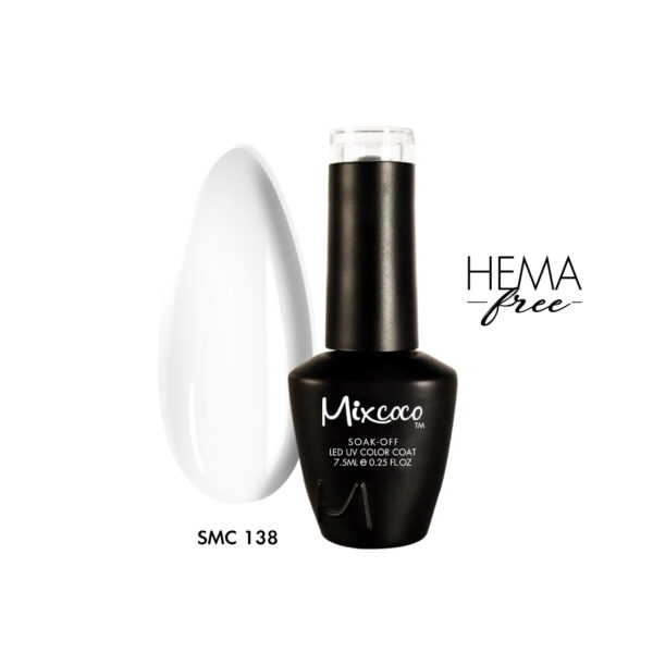 SMC 138 Ημιμόνιμο Βερνίκι 7.5ml Λευκό Mixcoco