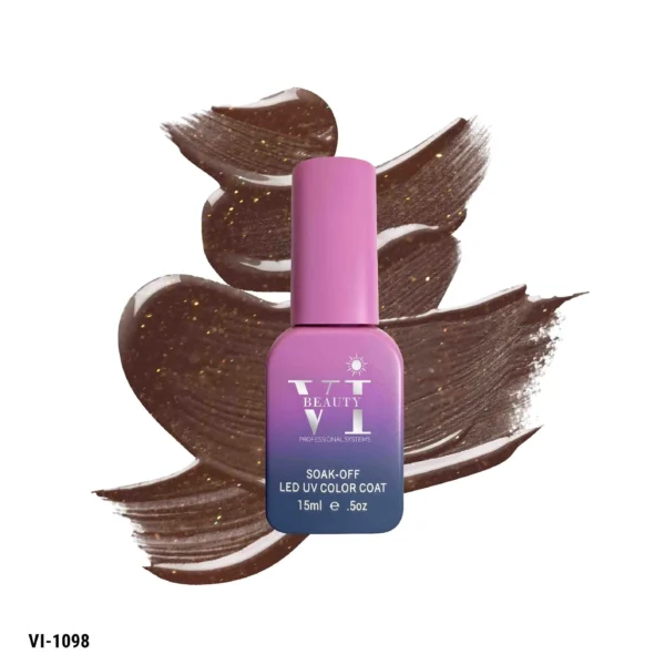 BEAUTY VI-1098 ΗΜΙΜΟΝΙΜΟ ΒΕΡΝΙΚΙ 15ML ΚΑΦΕ-ΧΡΥΣΟ SHIMMER