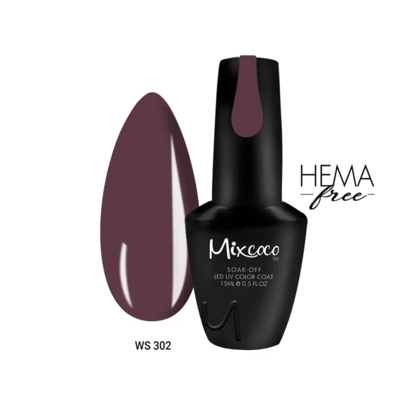 WS 302 ΗΜΙΜΟΝΙΜΟ ΒΕΡΝΙΚΙ MIXCOCO 15ML (ΣΚΟΥΡΟ ΣΑΠΙΟ ΜΗΛΟ)