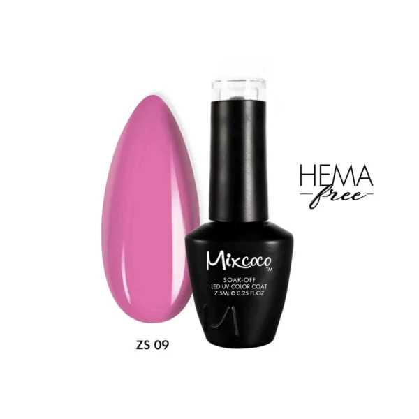 ZS-009 Ημιμόνιμο Βερνίκι 7.5ml (Φούξια-Μωβ) Mixcoco