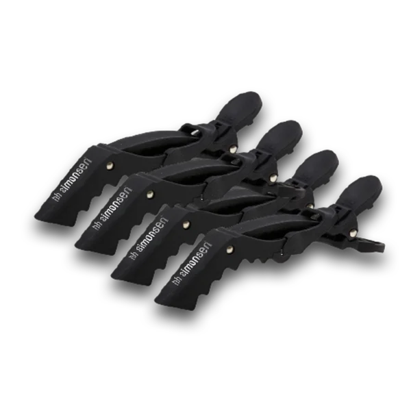 HH Simonsen Black Crocodile Hair Clips