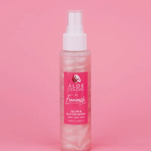 Aloe Colors x Emmanouela Cosmetics Glow & Glitter Spray