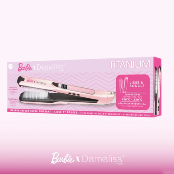 DEMELISS BARBIE TITANIUM Ψηφιακή Πρέσα Μαλλιών Με Ατμό & Πλάκες Τιτανίου