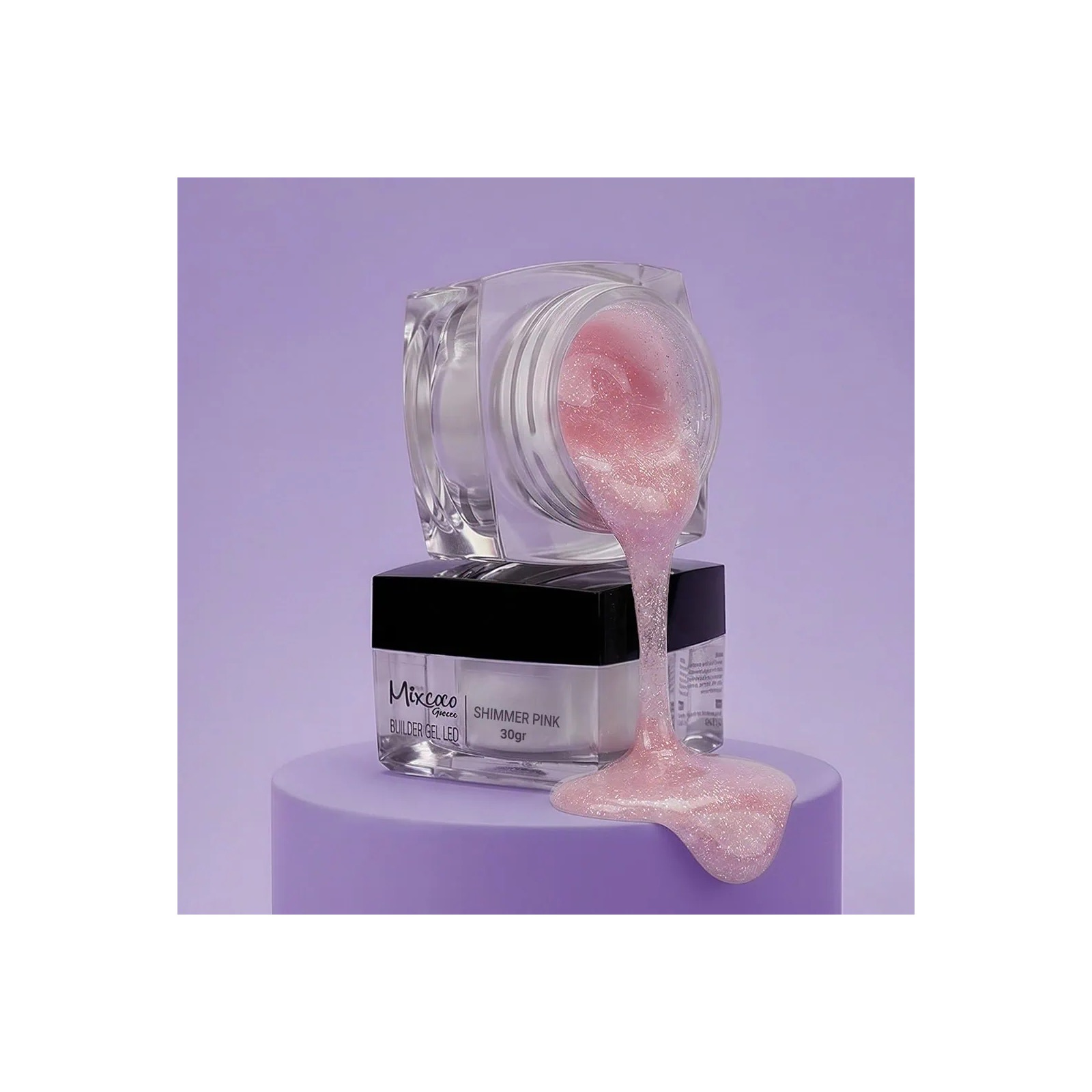 Mixcoco BUILDER GEL SHIMMER PINK 30GR