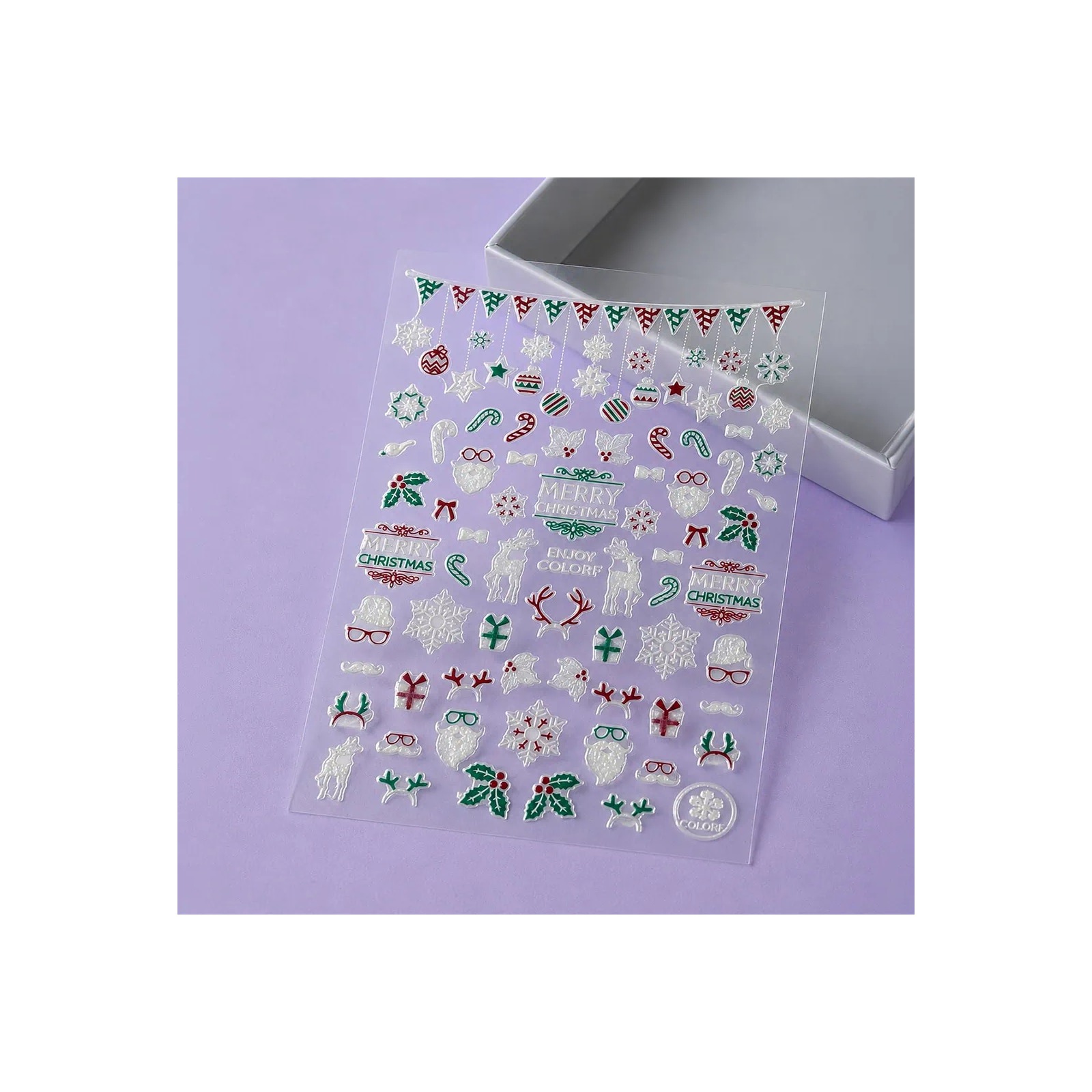 ΔΙΑΚΟΣΜΗΤΙΚΑ ΑΥΤΟΚΟΛΛΗΤΑ ΝΥΧΙΩΝ CHRISTMAS DESIGNS MIX 05